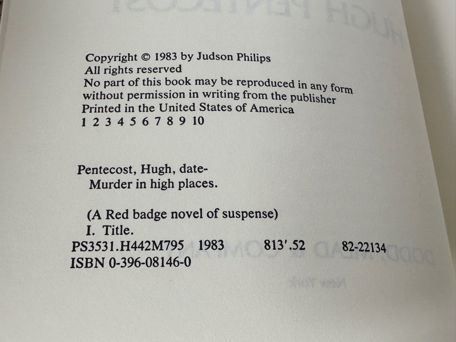 (6) Vintage First Edition Hardcover Books By Hugh Pentecost [Photo 10]