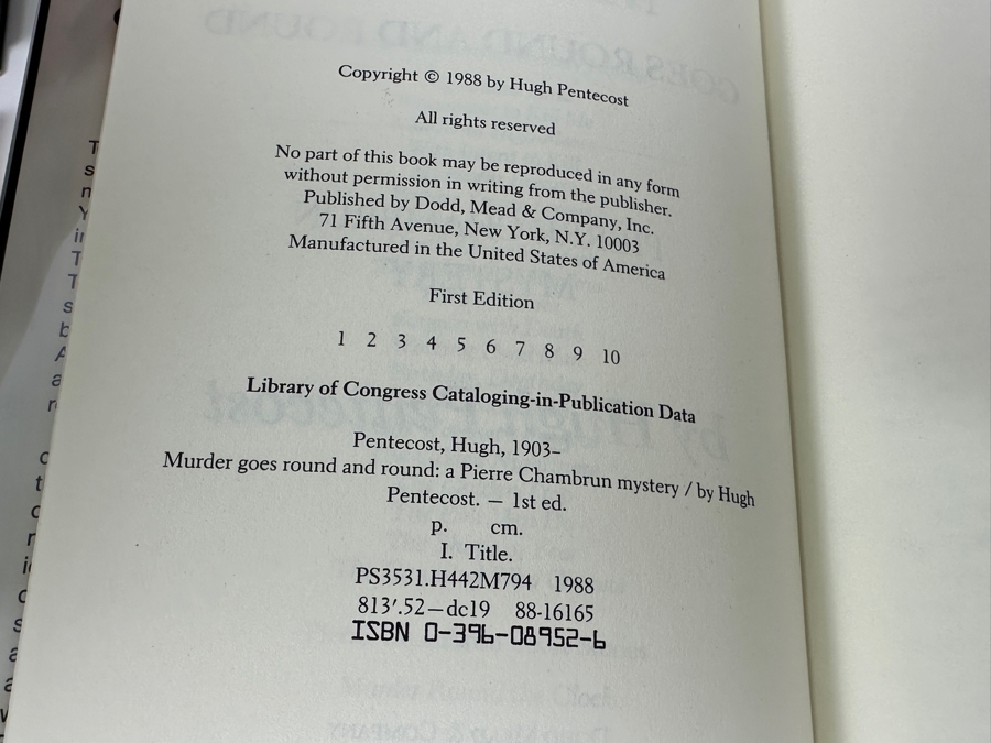 (6) Vintage First Edition Hardcover Books By Hugh Pentecost [Photo 11]
