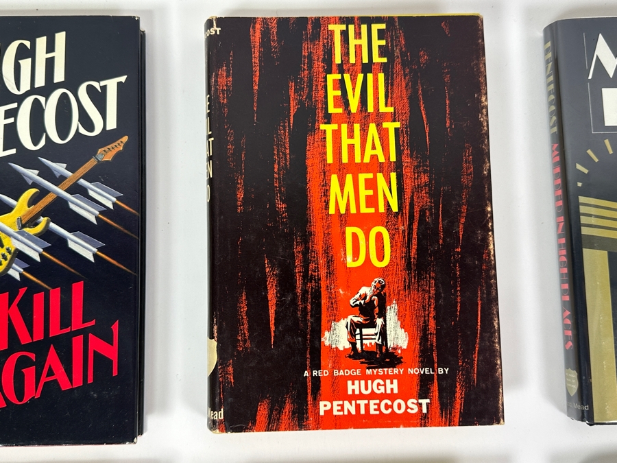 (6) Vintage First Edition Hardcover Books By Hugh Pentecost [Photo 3]