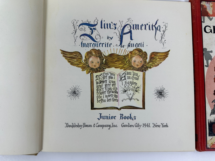 First Edition Hardcover Children's Book Elin's Amerika By Marguerite De Angeli And Tenth Printing Of The Gingerbread Man By Violet Moore Higgins [Photo 4]