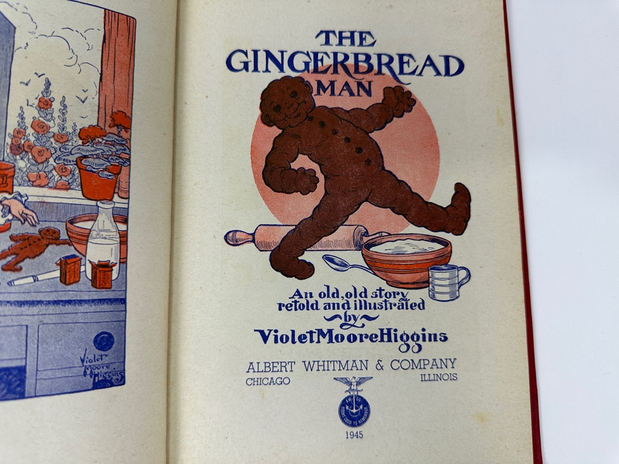First Edition Hardcover Children's Book Elin's Amerika By Marguerite De Angeli And Tenth Printing Of The Gingerbread Man By Violet Moore Higgins [Photo 14]