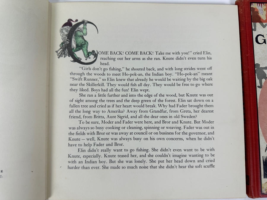 First Edition Hardcover Children's Book Elin's Amerika By Marguerite De Angeli And Tenth Printing Of The Gingerbread Man By Violet Moore Higgins [Photo 6]