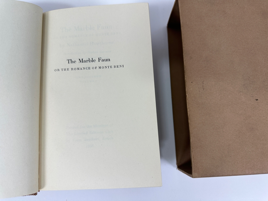 Signed Limited Editions Club 2 Volume Book With Slipcase: The Marble Faun By Nathaniel Hawthorne With Original Hand Colored Etchings By Carl Strauss Numbered 1323 Of 1500 Hand Signed By The Artist Carl Strauss [Photo 9]