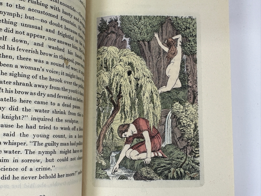 Signed Limited Editions Club 2 Volume Book With Slipcase: The Marble Faun By Nathaniel Hawthorne With Original Hand Colored Etchings By Carl Strauss Numbered 1323 Of 1500 Hand Signed By The Artist Carl Strauss [Photo 2]