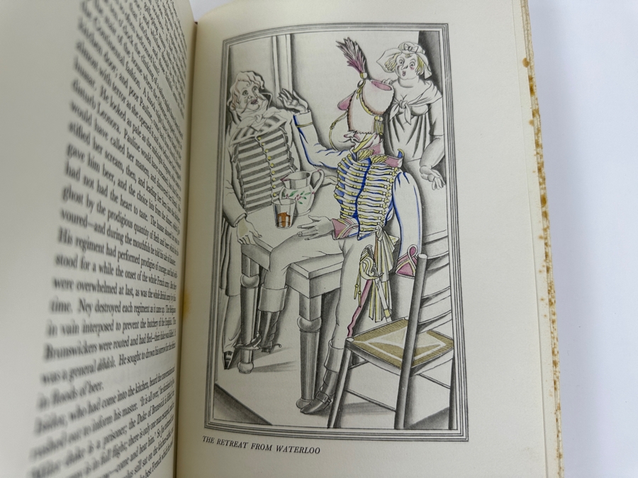 Signed Limited Editions Club Hardcover 2 Volume Book: Vanity Fair - A Novel Without A Hero By William Makepeace Thackeray Numbered 1323 Of 1500 Hand Signed By The Illustrator Artist John Austen [Photo 12]