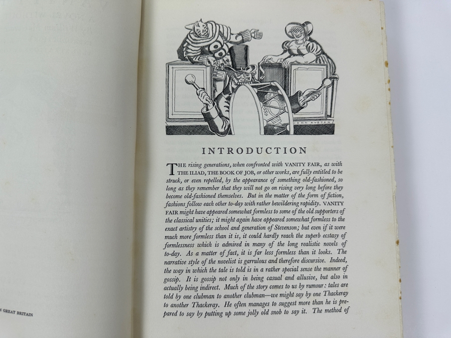 Signed Limited Editions Club Hardcover 2 Volume Book: Vanity Fair - A Novel Without A Hero By William Makepeace Thackeray Numbered 1323 Of 1500 Hand Signed By The Illustrator Artist John Austen [Photo 11]