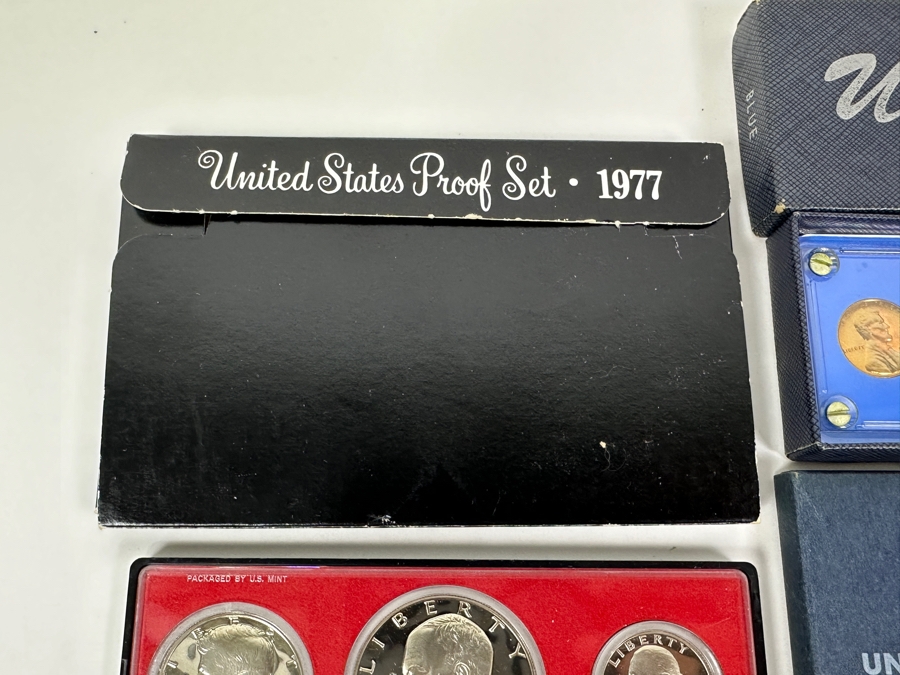 (4) United States Proof Coin Sets From The Years: 1963 (Silver Coins), 1966, 1967, And 1977 [Photo 10]