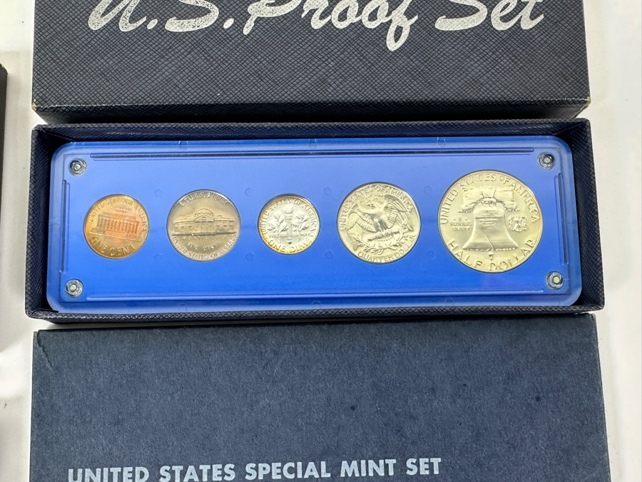(4) United States Proof Coin Sets From The Years: 1963 (Silver Coins), 1966, 1967, And 1977 [Photo 12]