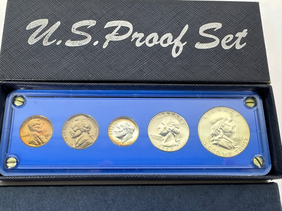 (4) United States Proof Coin Sets From The Years: 1963 (Silver Coins), 1966, 1967, And 1977 [Photo 7]