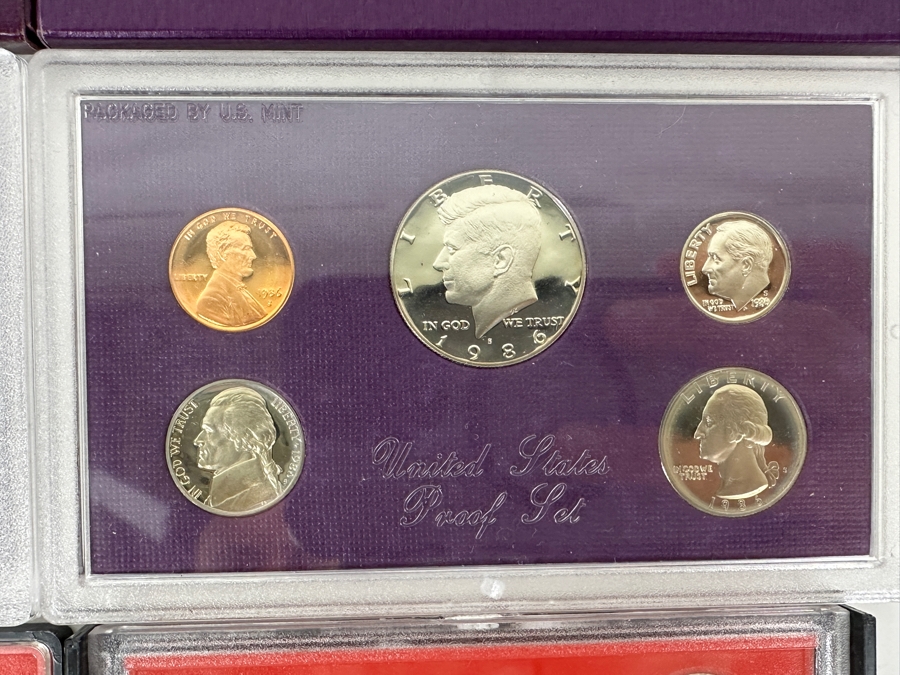 (7) United States Proof Coin Sets From The Years: 1978, 1979, 1981, 1982, 1984 And 1986 [Photo 9]