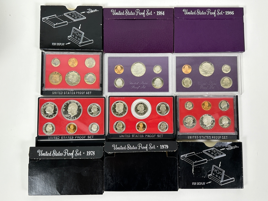 (7) United States Proof Coin Sets From The Years: 1978, 1979, 1981, 1982, 1984 And 1986 [Photo 10]