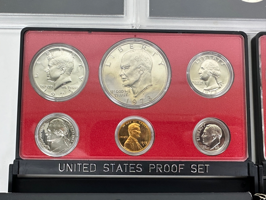 (7) United States Proof Coin Sets From The Years: 1968, 1970, 1971, 1972, 1973, 1974 And 1975 [Photo 9]