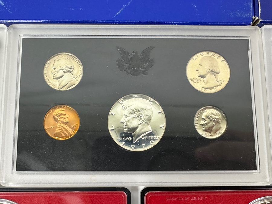 (7) United States Proof Coin Sets From The Years: 1968, 1970, 1971, 1972, 1973, 1974 And 1975 [Photo 6]