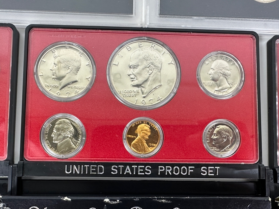 (7) United States Proof Coin Sets From The Years: 1968, 1970, 1971, 1972, 1973, 1974 And 1975 [Photo 10]