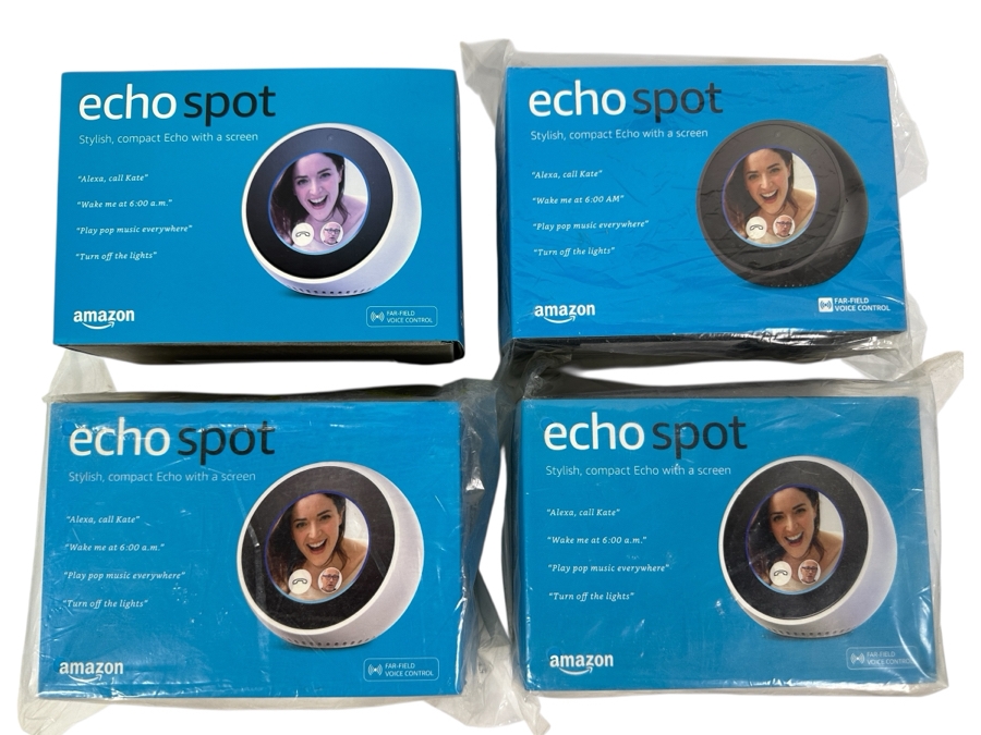 (4) New Echo Spots By Amazon