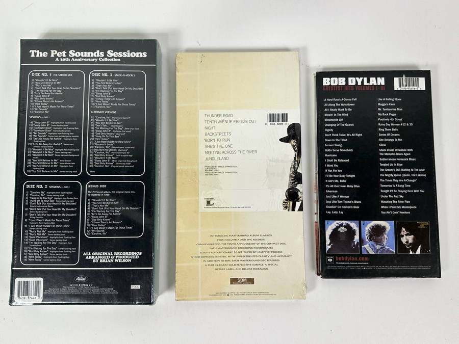 Factory Sealed 4 CD Set The Beach Boys - The Pet Sounds Sessions, Factory Sealed Limited Edition Bruce Springsteen Born To Run Music CDs And Bob Dylan Greatest Hits Volumes I-III Music CDs [Photo 7]