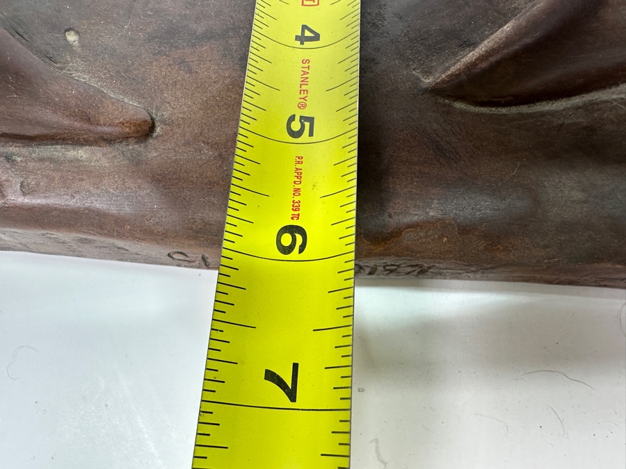 Vintage 1971 Signed Dolphin Pottery Sculpture 22.5W X 6D X 12.5H [Photo 12]