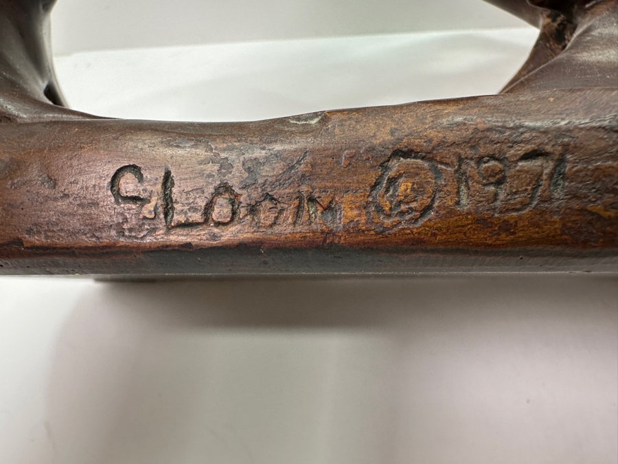 Vintage 1971 Signed Dolphin Pottery Sculpture 22.5W X 6D X 12.5H [Photo 9]