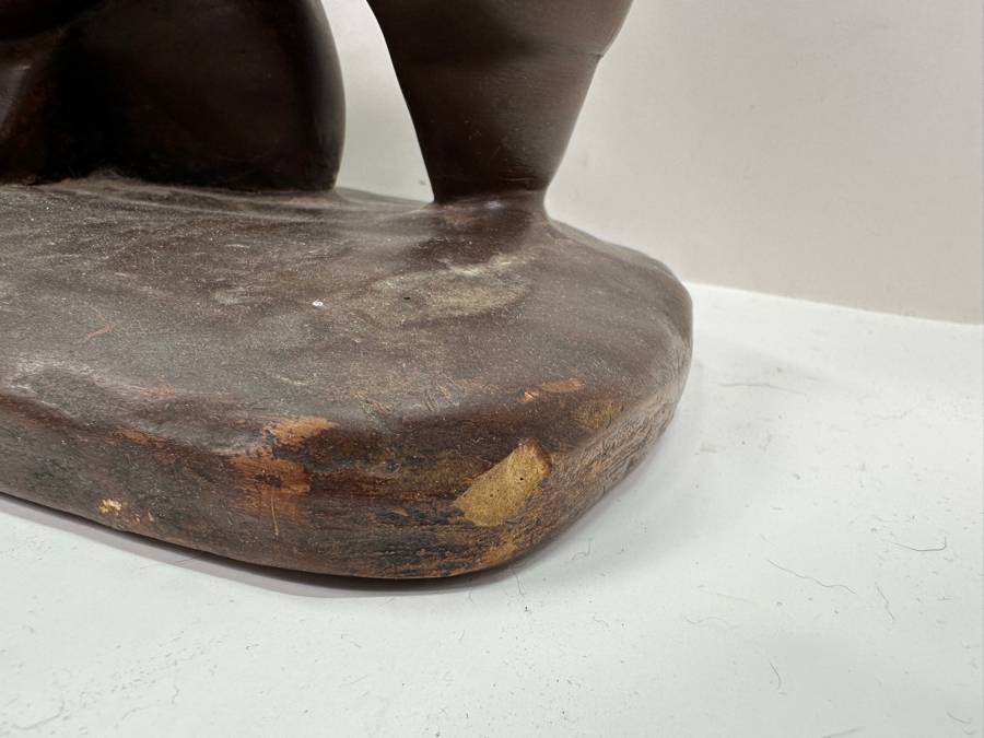 Vintage 1971 Signed Dolphin Pottery Sculpture 22.5W X 6D X 12.5H [Photo 8]