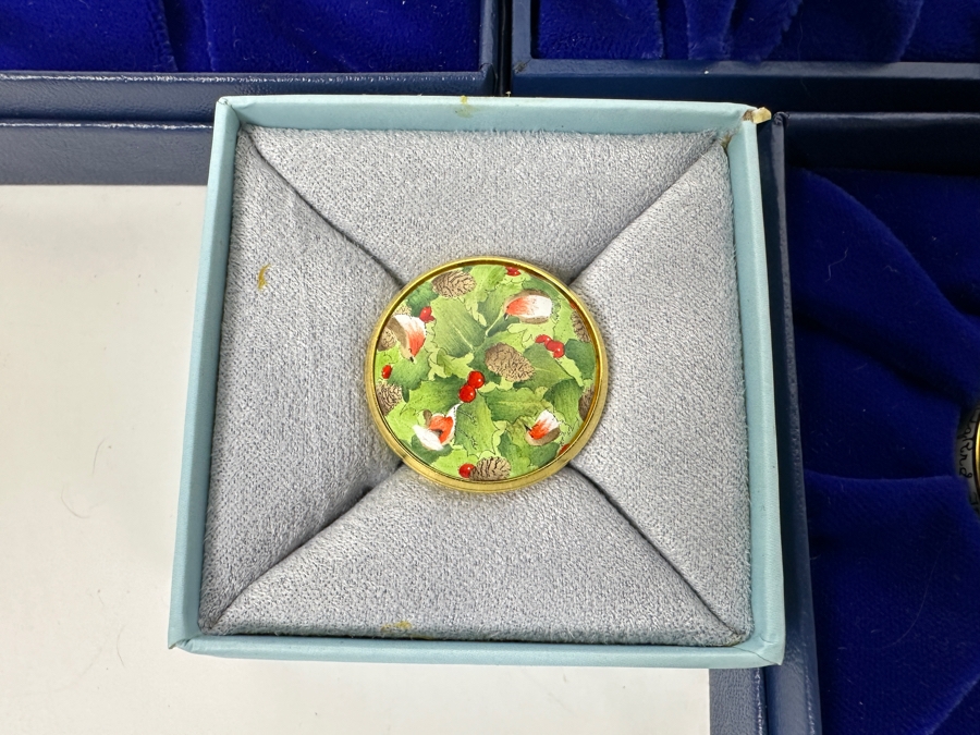 (5) Halcyon Days Enamel Boxes With Original Boxes [Photo 9]