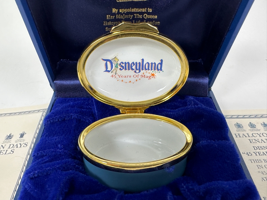 Limited Edition Halcyon Days Enamels Disneyland '45 Years Of Magic' Box With Original Box And COA [Photo 6]