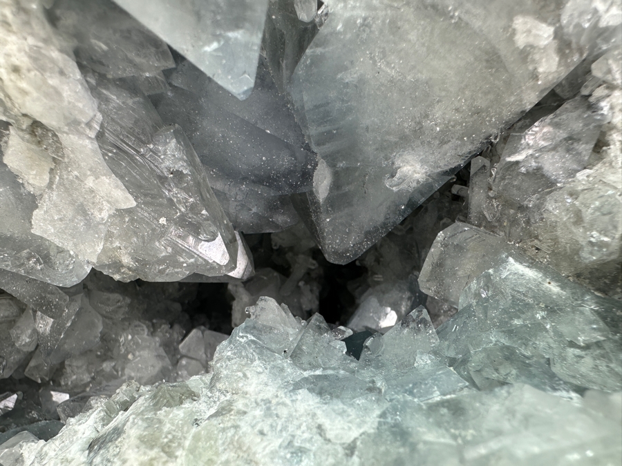 Blue Celestite Crystal Geode Half 7W X 6H [Photo 5]