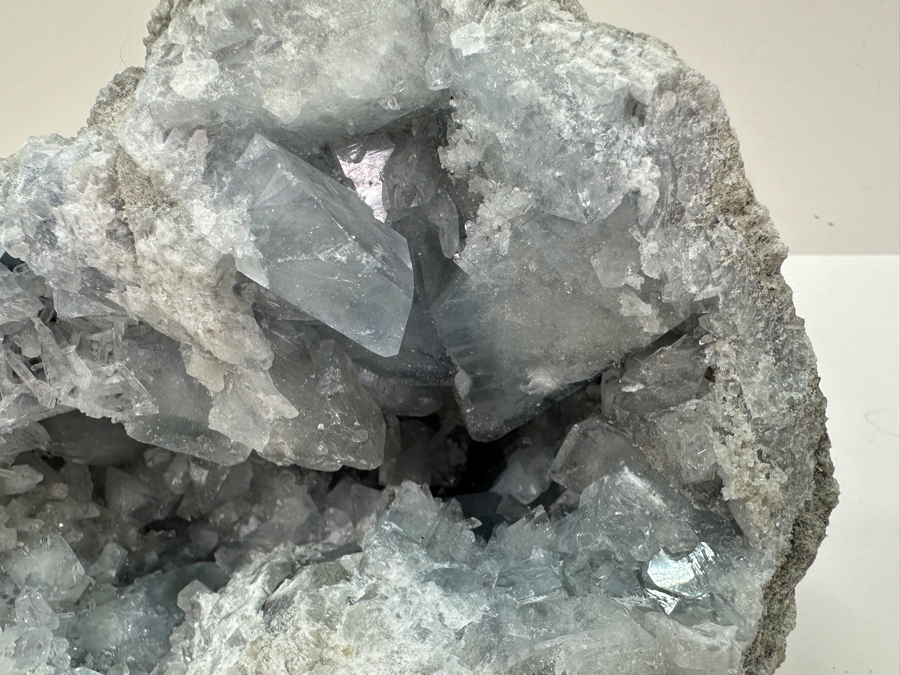 Blue Celestite Crystal Geode Half 7W X 6H [Photo 6]