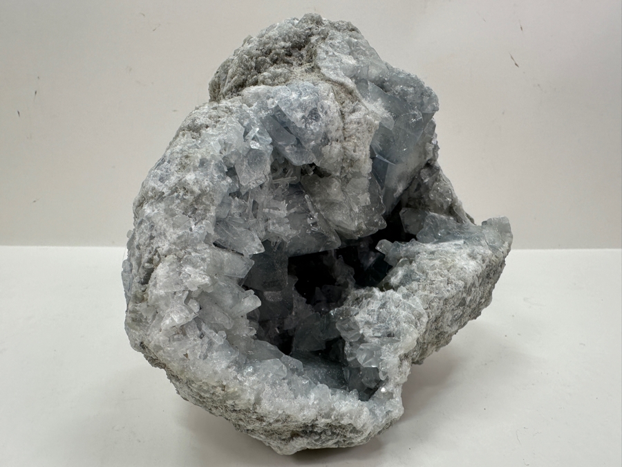 Blue Celestite Crystal Geode Half 7W X 6H [Photo 8]