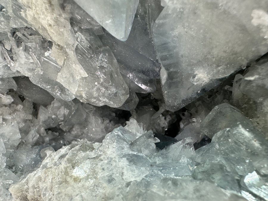 Blue Celestite Crystal Geode Half 7W X 6H [Photo 12]