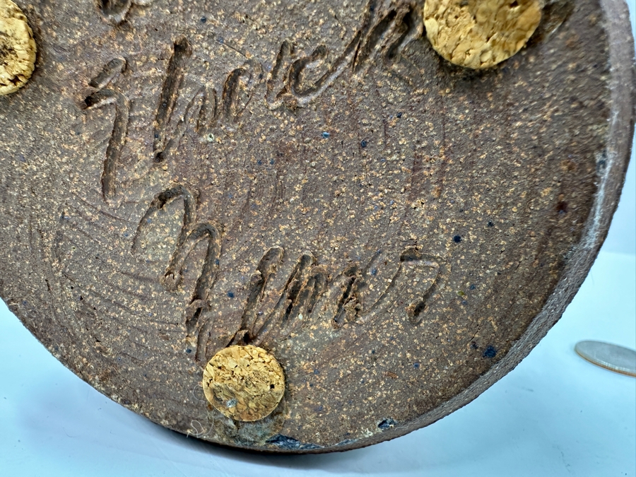 Signed Handmade Pottery Shack Glazed Art Pottery Vase 8H [Photo 7]