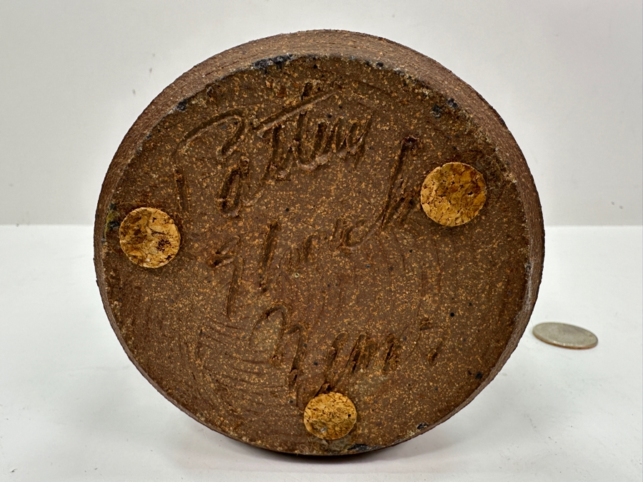 Signed Handmade Pottery Shack Glazed Art Pottery Vase 8H [Photo 5]