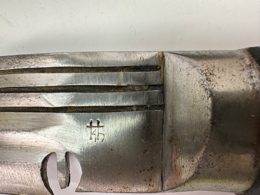 Signed Kukri Machete Knife With Curved Blade And Sheath 20.5L [Photo 5]