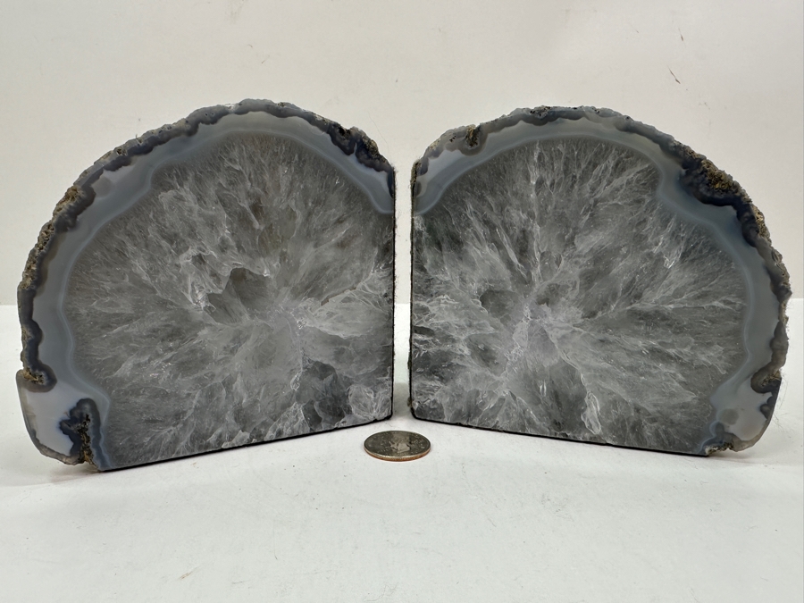 Pair Of Polished Geode Bookends [Photo 2]