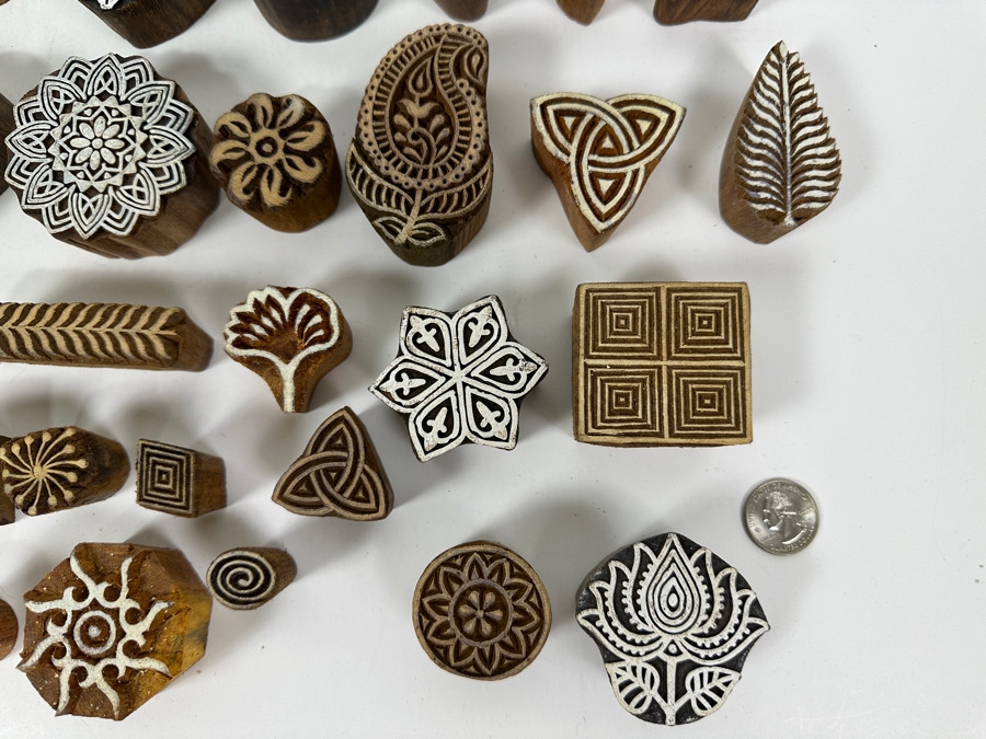 Collection Of Wooden Block Printing Stamps [Photo 3]