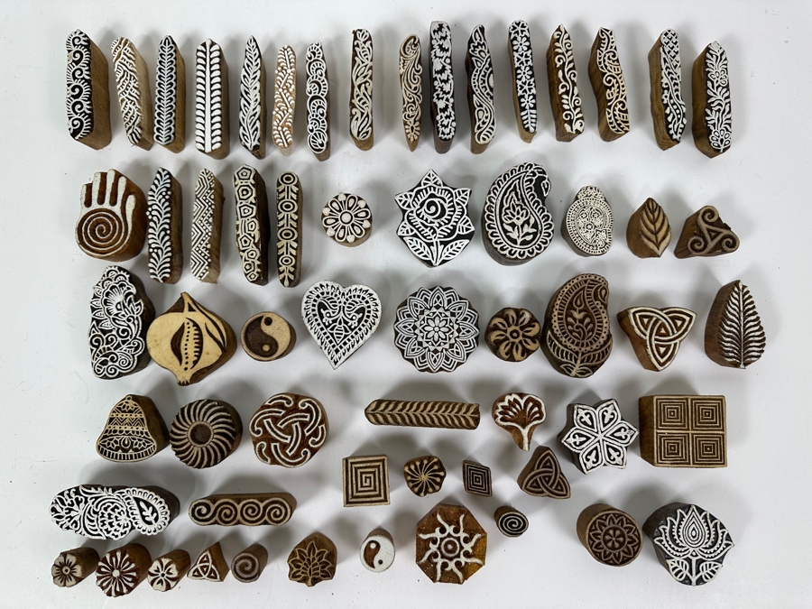 Collection Of Wooden Block Printing Stamps [Photo 2]