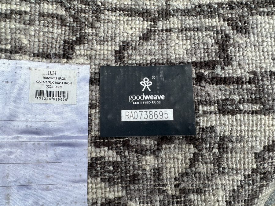 Restoration Hardware Cazar 100% Silk Iron Color 10' X 14' Area Rug Retails $8,000+ [Photo 6]