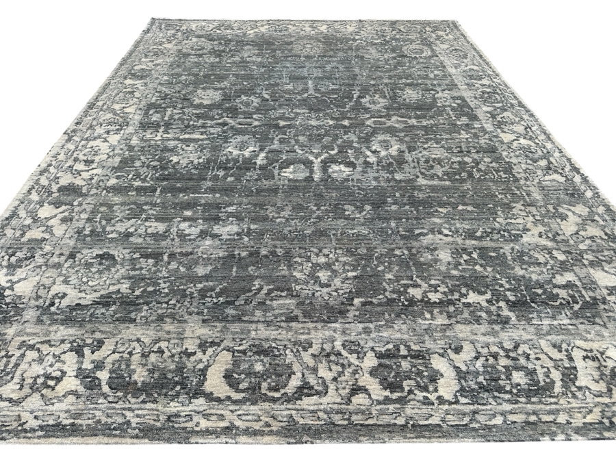 Restoration Hardware Cazar 100% Silk Iron Color 10' X 14' Area Rug Retails $8,000+