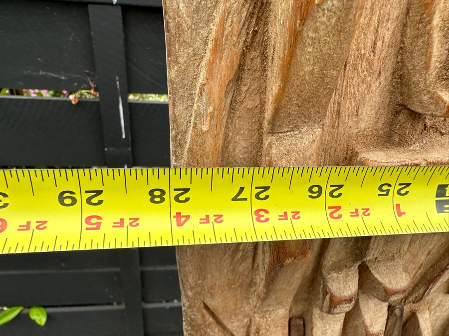 Vintage Hand Carved African Woodend Dogon Door With Custom Metal Stand For Display 28'W X 51.5'H [Photo 9]