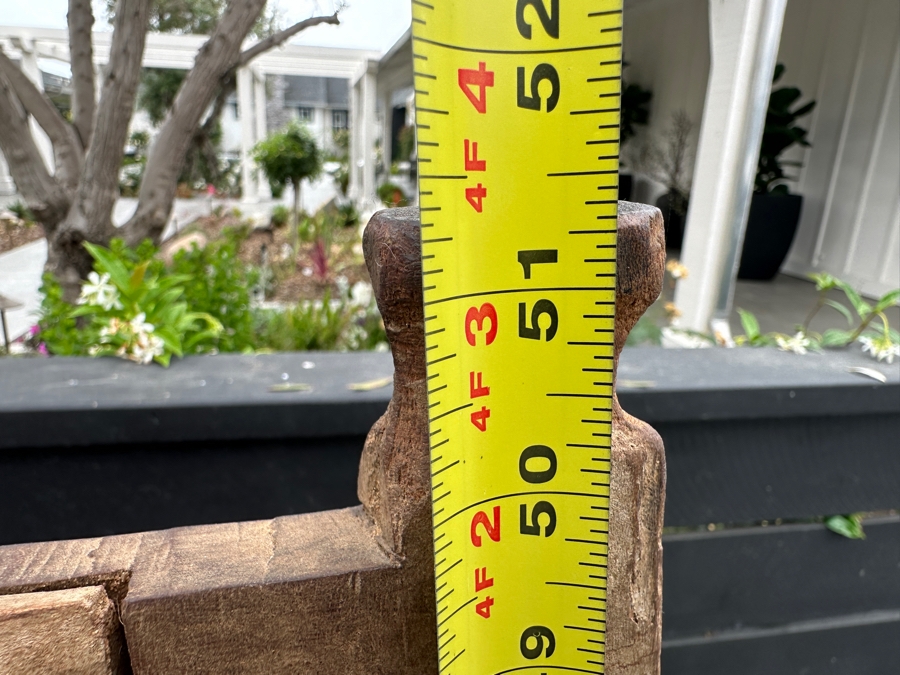 Vintage Hand Carved African Woodend Dogon Door With Custom Metal Stand For Display 28'W X 51.5'H [Photo 10]