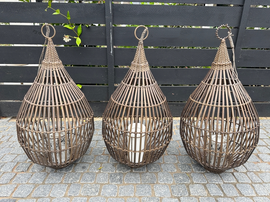 Set Of Three Handing Lanterns 31'H