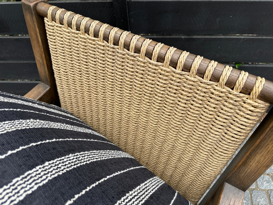 Pair Of Ralph Lauren Rope Lounge Chairs Newly Reupholstered 27W X 33D X 34H [Photo 5]