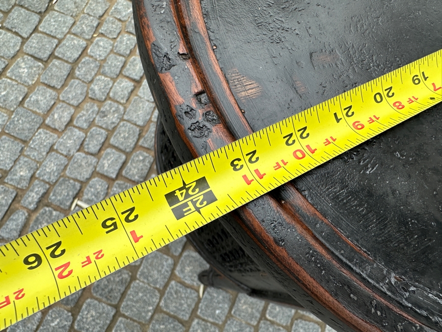 Arhaus Merle Oval Cane Paneled Side Table 24W X 18D X 28H Retailed $1,199 [Photo 7]