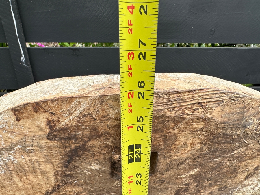 Wooden Wheel Sculpture With Display Stand 26H [Photo 6]