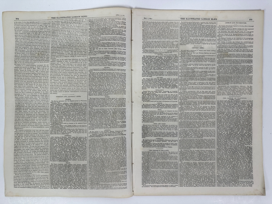 Own A Rare Piece Of Our Nation's History - One Of The Earliest Publications Of Abraham Lincoln's Emancipation Proclamation Published On Saturday, October 11, 1862 In The Illustrated London News [Photo 7]