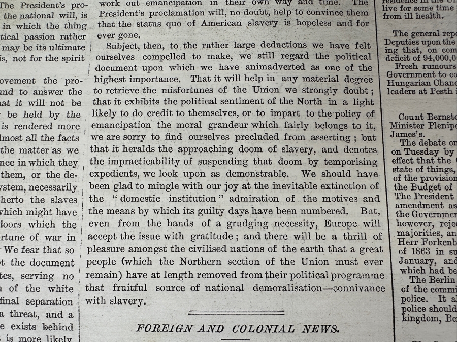 Own A Rare Piece Of Our Nation's History - One Of The Earliest Publications Of Abraham Lincoln's Emancipation Proclamation Published On Saturday, October 11, 1862 In The Illustrated London News [Photo 13]