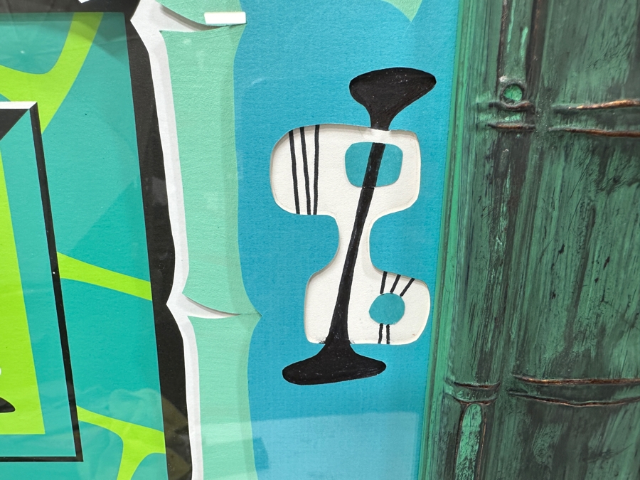 Pair Of Shag (Josh Agle) Limited Edition Three Color Tiki Serigraphs Numbered 10 Of 50 From The Maka Maka Mask And Print Design And Professionally Framed By Link David (FrameFetish.com) 17 X 12 Framed 30 X 24.5 [Photo 7]