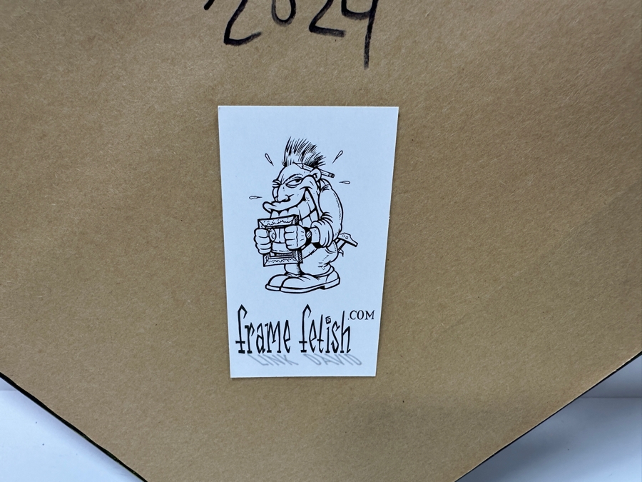 3-D Layered Original Tiki Movie Theater Artwork Collage Professionally Framed And Signed By Link David (FrameFetish.com) Frame Measures 17.5 X 17.5 [Photo 8]