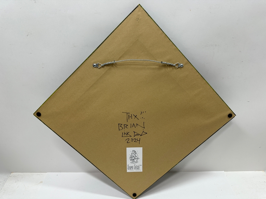 3-D Layered Original Tiki Movie Theater Artwork Collage Professionally Framed And Signed By Link David (FrameFetish.com) Frame Measures 17.5 X 17.5 [Photo 6]