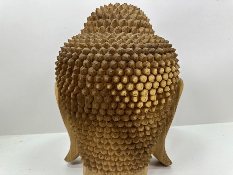 Just Added - Large Carved Wooden Buddha Head 15'H [Photo 6]