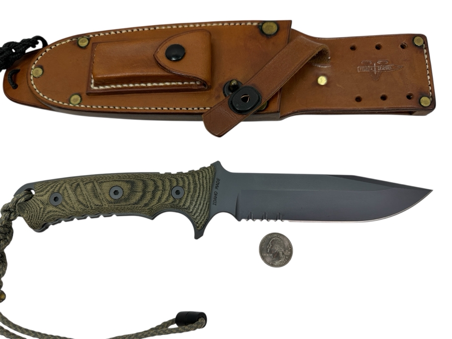 Just Added - Chris Reeve Special Forces Knife With Custom Leather Sheath Retails $450